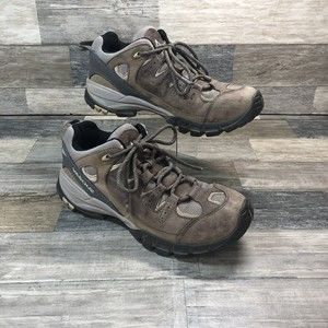 Vasque Mantra Women's 9.5 Hiking Trail Shoes 7397 Brown Leather Low Boot Vibram